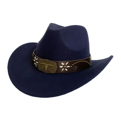 Nouveau Chapeau de Cowboy de Style Occidental pour Hommes et Femmes Chapeau de Gentleman Rétro à Large Bord Chapeau de Cowgirl Jazz Chapeaux de Soleil Tendance pour l'Été