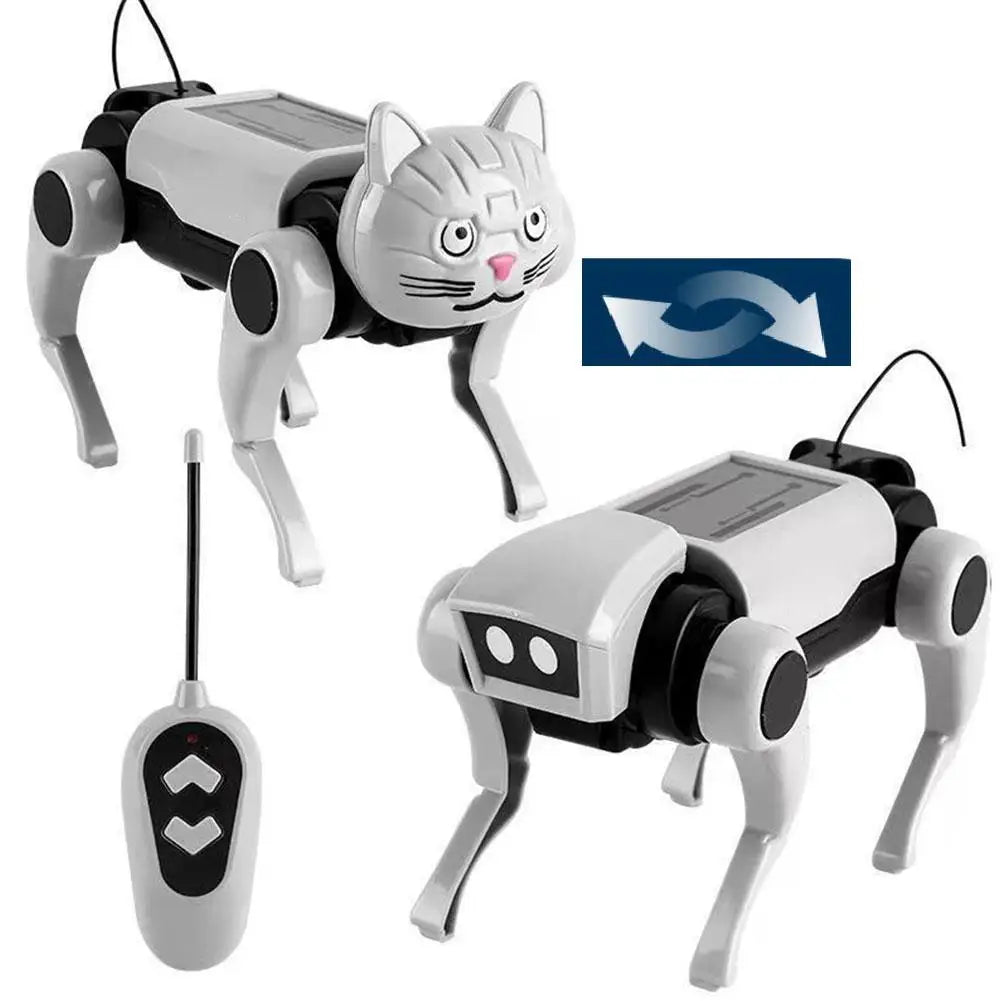 Robot RC télécommandé pour enfants, bricolage, modèle d'assemblage, ensemble électrique, jouet mécanique pour chien, jouets d'enseignement scientifique pour garçons, cadeau pour enfants