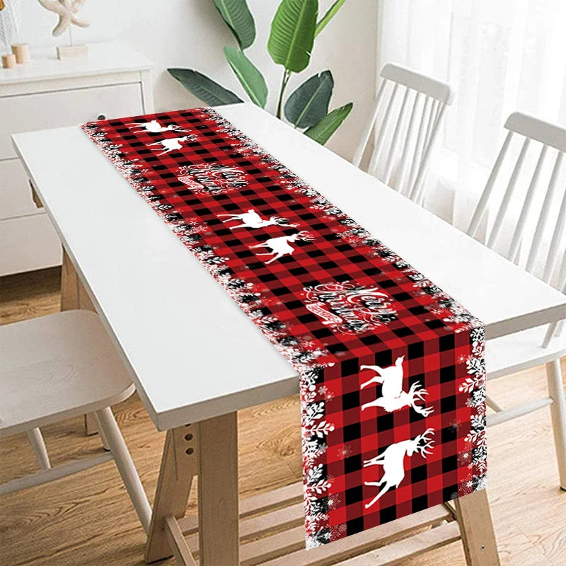 Chemin de Table de Noël, Décoration pour la Maison, Couverture de Nappe, Ornement, Cadeaux, ixdu Nouvel An, 2023