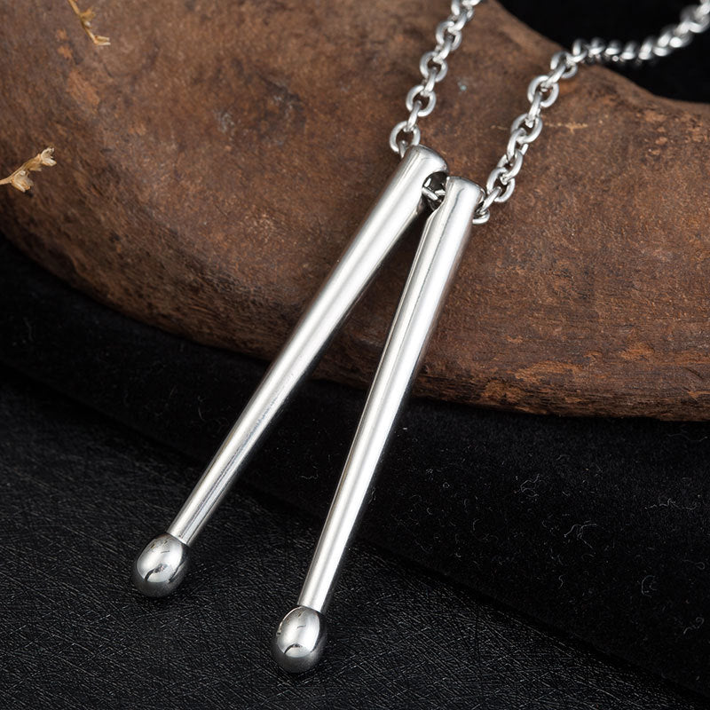 Collier Rockers Jazz Band Drum pour homme, batteurs, anciers de caisse claire, pendentif en acier inoxydable, cadeau de bijoux JOJewelry