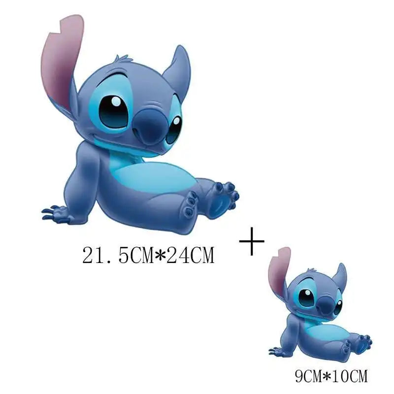 Cute Stitch MINISO Lilo & Stitch Heat Transfer Stickers Iron-on Transfers For Clothing Thermoadhesive Adhesive Patches Kawaii