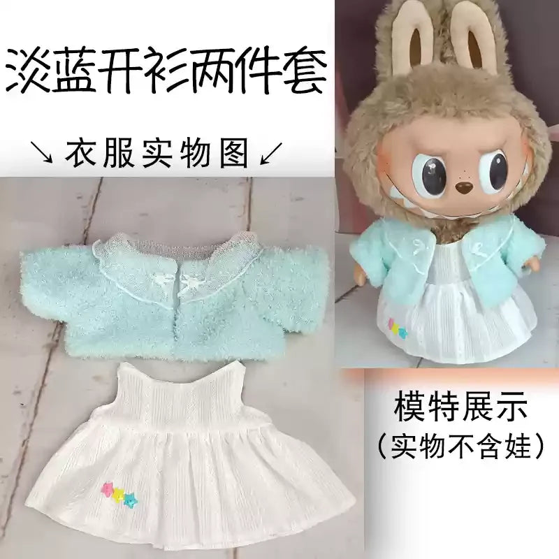 LABUBU Time To Chill TPR Vinyl Doll Clothes Changeable Outfit Set Dress Up Costume Replacement Collectible Toy Gift