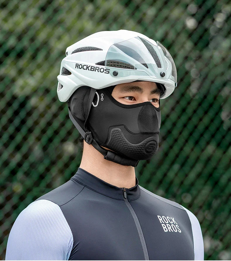 ROCKBROS - Cagoule de cyclisme d'été cool, protection UV, écharpe de randonnée, chapeau en soie glacée, couvre-visage, doublure de casque de vélo de sport
