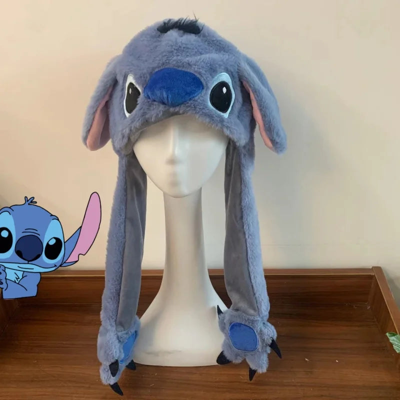 Stitch Anime Hat Stitch Moving Ears Shake Plush Hat Kawaii stitch  Ears Toys Hats for Girls Birthday Christmas Gifts