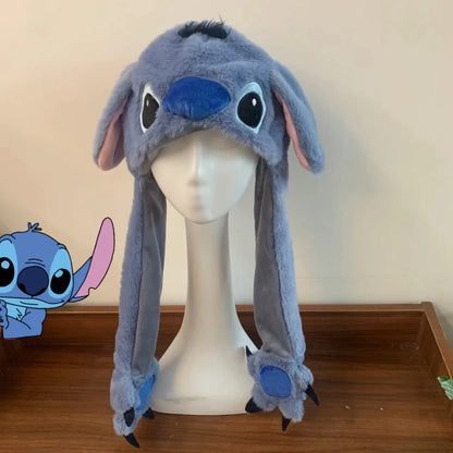 Stitch Anime Hat Stitch Moving Ears Shake Plush Hat Kawaii stitch  Ears Toys Hats for Girls Birthday Christmas Gifts