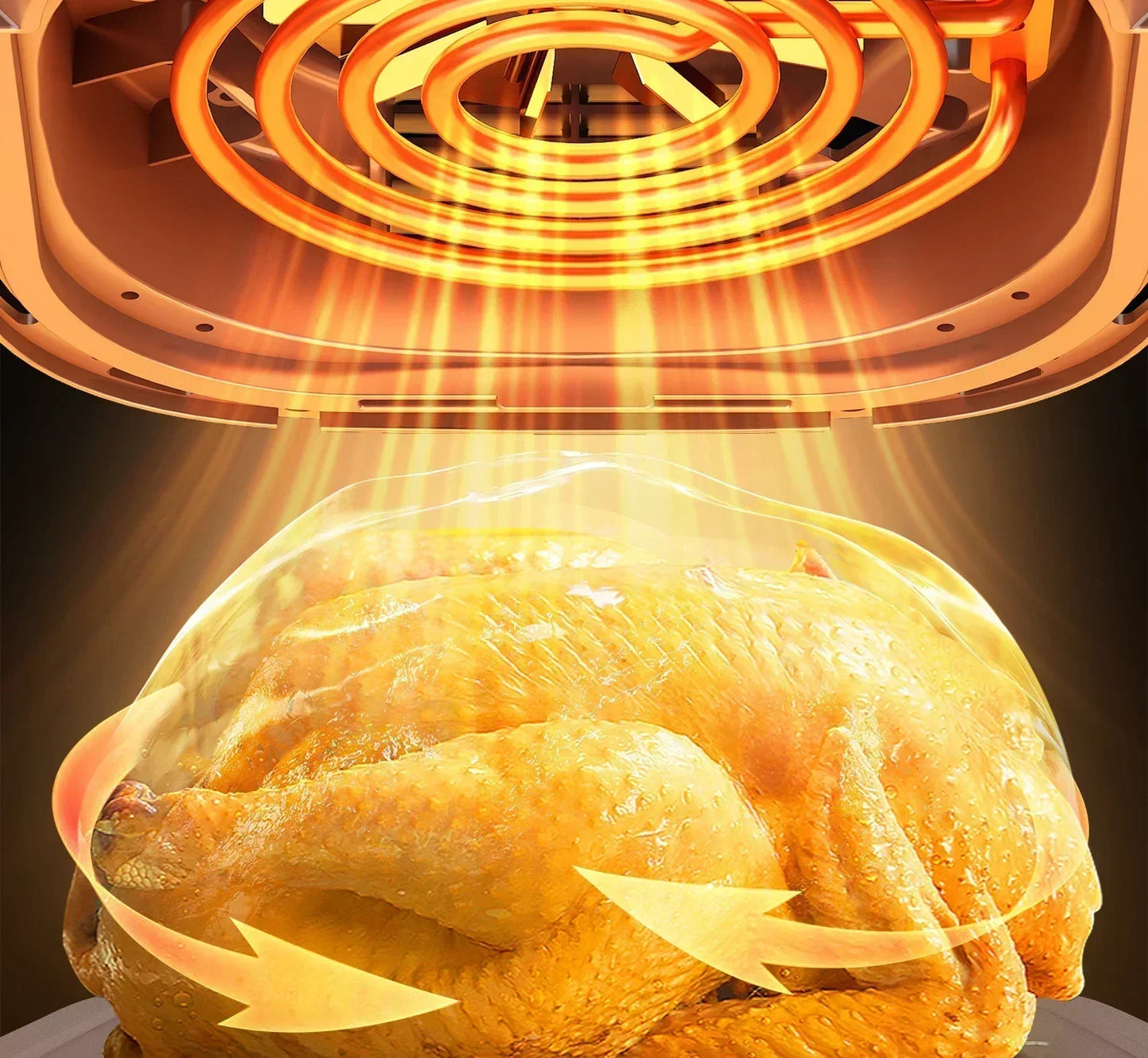 220V AUX Air Fryer and Oven Combo: Multifunctional, Fully Automatic, No Oil Technology, Easy-to-clean AB