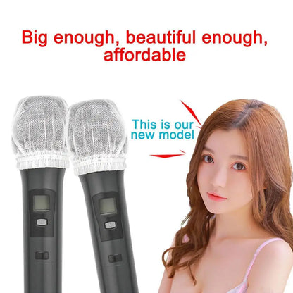 Microphone Hygiene Cover Odor Removal Disposable Disposable Non-woven Windscreen Protective Mic Pad for KTV Karaoke Supplies
