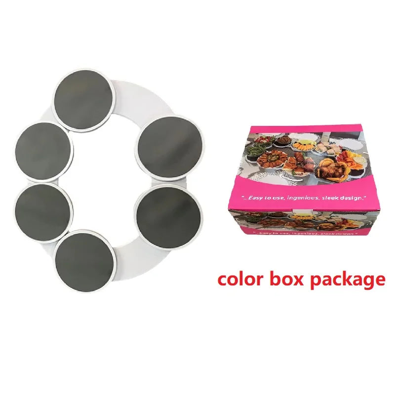 Table à manger de cuisine, plateau tournant de comptoir de cuisine, Rotation à 360 degrés, polyvalente, résistante à la chaleur pour Table rectangulaire