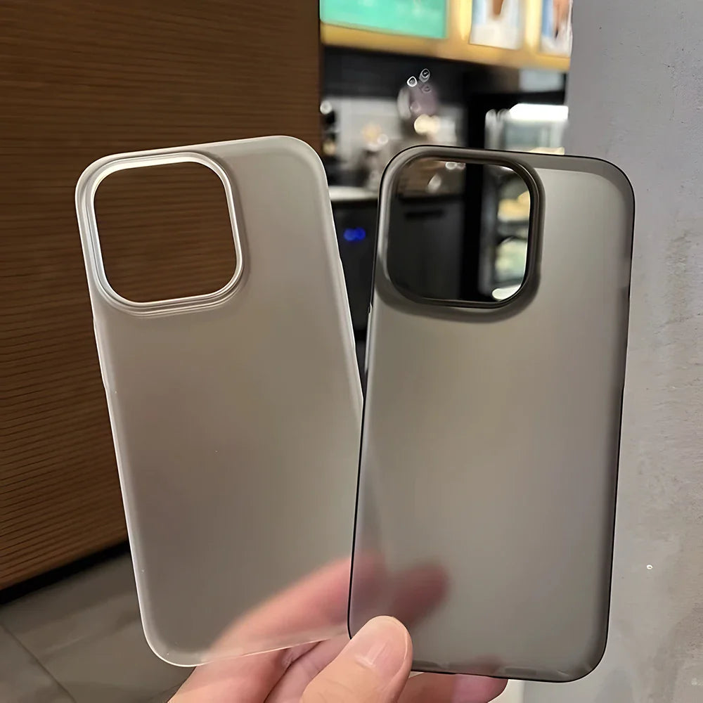 Translucent Clear Phone Case For iPhone 17 Air 16 Pro Max 15 14 16 Plus 13 12 Mini 11 Matte Black Soft TPU Shockproof Back Cover