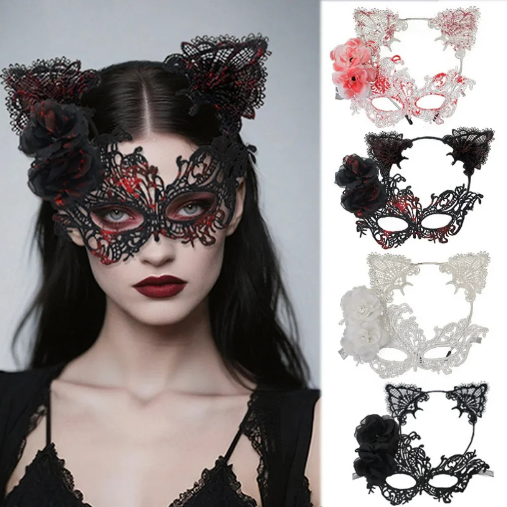 Masque de mascarade, ensemble de masques de Costume délicats, demi-visage en dentelle, élégant pour Costume de danse, concours de jeu de rôle pour événement