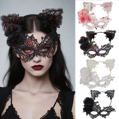 Masque de mascarade, ensemble de masques de Costume délicats, demi-visage en dentelle, élégant pour Costume de danse, concours de jeu de rôle pour événement