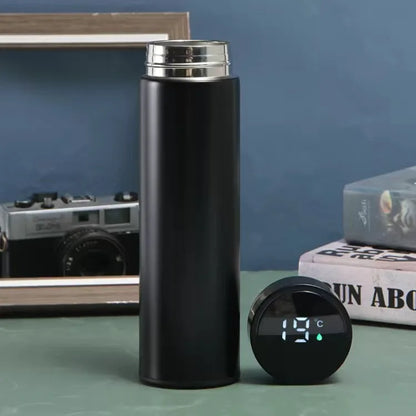 Stainless Steel Thermal Bottle with Digital Thermometer 500ml Led Digital Temperature Display Thermos Intelligent Water Bottle