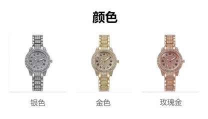 Montre-bracelet à quartz décontractée pour femmes, ensemble de 6 pièces, cadran romain, design de marque de luxe, montre pour femmes