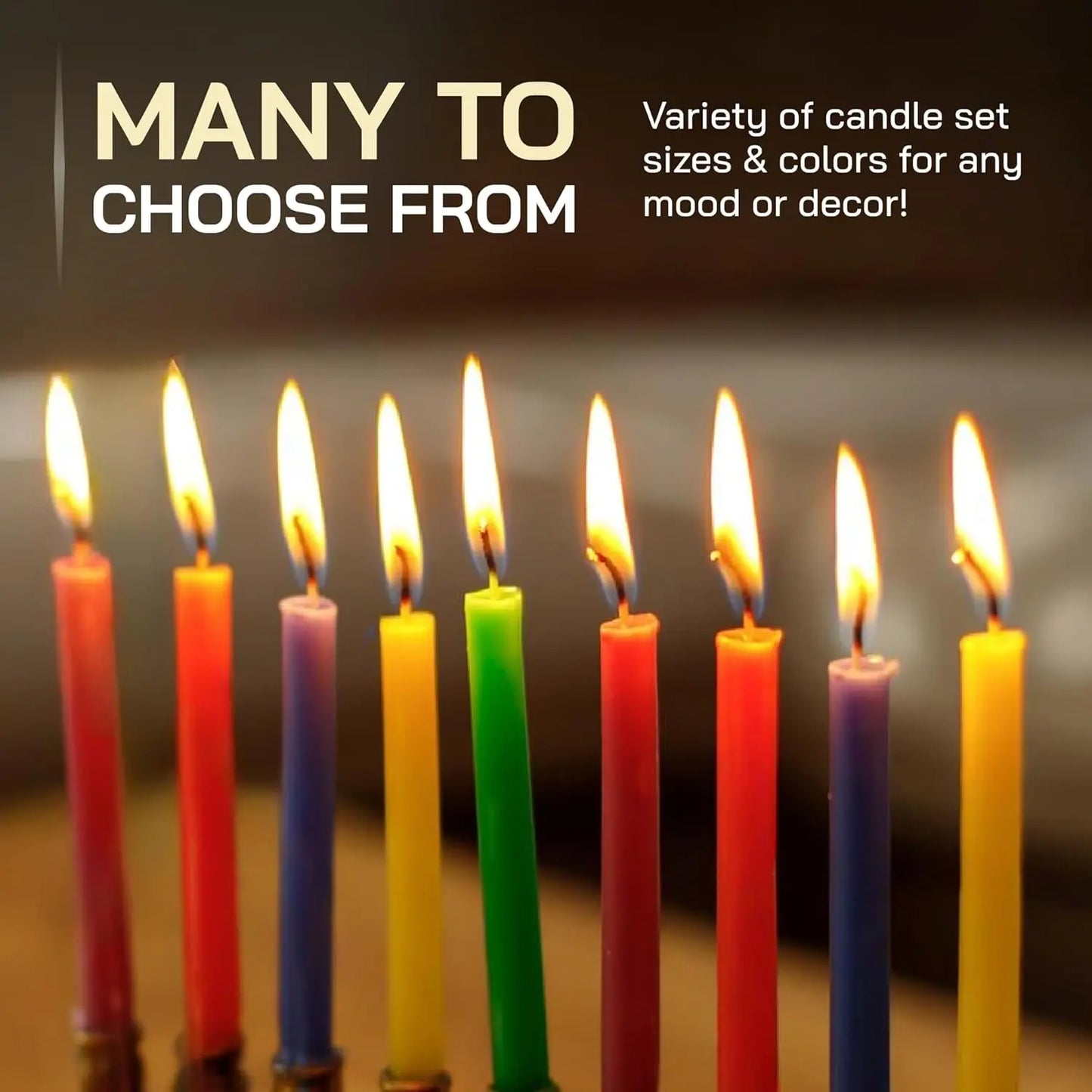 50/100Pcs Natural Beeswax Candle Decorative Hanukkah Candles Pure Beeswax Birthday Candle for Church Prayer Cake Christmas Party