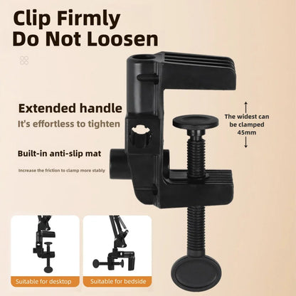 LED Phone live streaming Fill Light with Flexible Robotic Arm Phone Holder Fixed Shooting Recording Live Streaming Selfie Stick