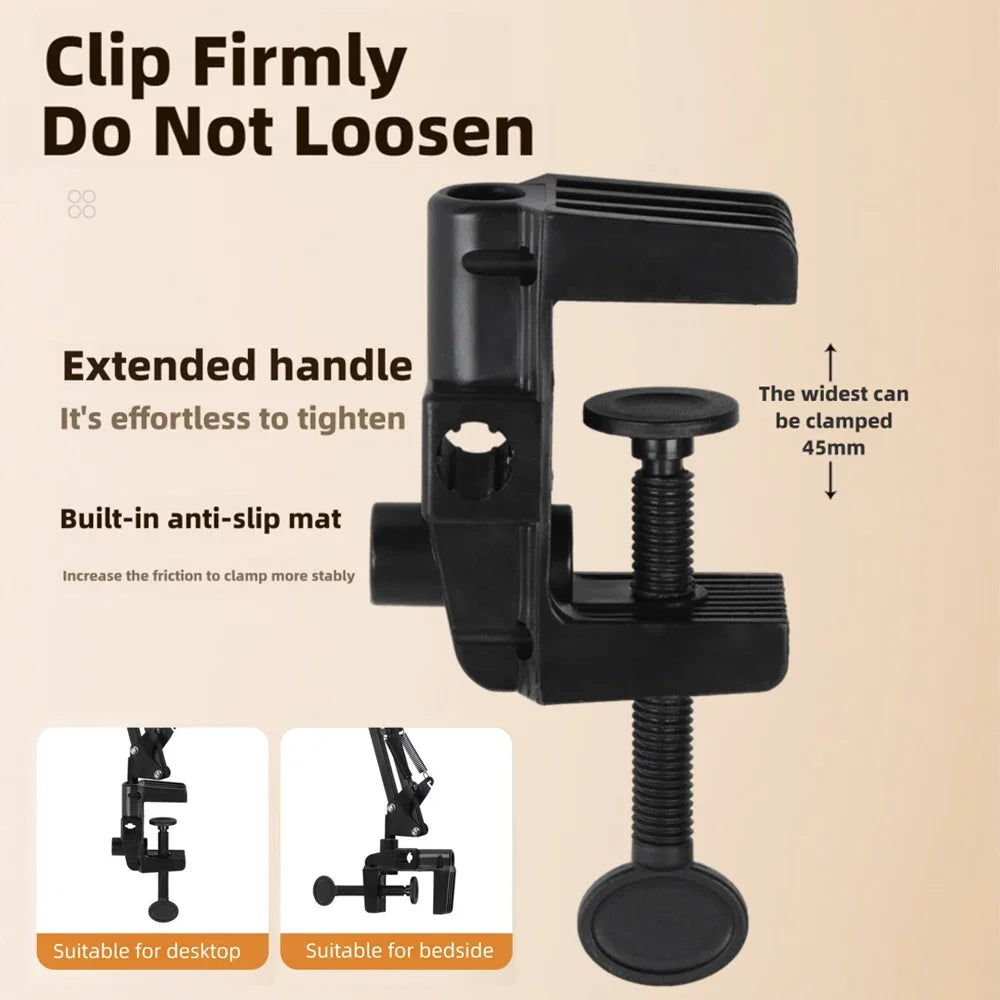 LED Phone live streaming Fill Light with Flexible Robotic Arm Phone Holder Fixed Shooting Recording Live Streaming Selfie Stick