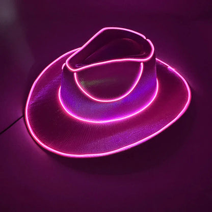 Chapeau de Cowboy nacré, Costume de danse, casquette de Cowgirl scintillante, pour boîte de nuit néon, nouvel arrivage