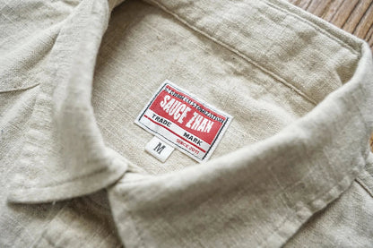 Chemise en lin Western Sle pour homme, décontractée, à manches longues, de couleur unie, coupe ample, col classique, boutonnée, tendance, kaki