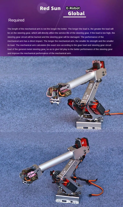 Bras Robot Industriel 6 DOF, avec Servos Numpopularité de 20kg/25 Noix, pour Raspberry, Ardu37, Kit de Bricolage Programmable