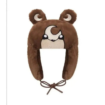 New Hot Winter Kuromi Spider Man Stitch Violent Bear Cartoon Hat Popular Man Women Cute Warm Ears Protection Hat New Year Gifts