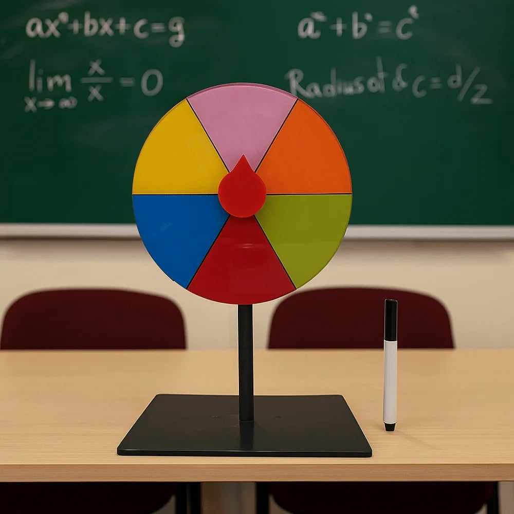 Roue de Fortune réutilisable en ABS, Base Stable, roue de Roulette de couleur, jeu interactif, plateau tournant de prix