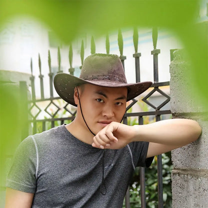 Chapeau de cow-boy en daim Western pour femmes et hommes, casquette unisexe à la mode pour fête costumée