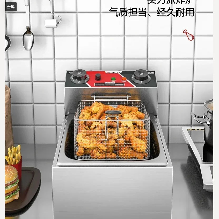 Friteuse Électrique 220V pour Cuisine, Friteuse à Frites Commerciale, Minuteur, Arfrai 10L Ar CW