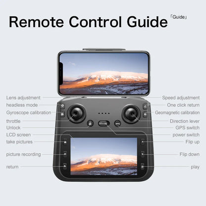 S-X1 MAX Drone GPS 4K professionnel HD EIS Caméras 3 axes Cardan aérien sans balais Écran 4.5" 5G WIFI FPV Drones RC Quadricoptère