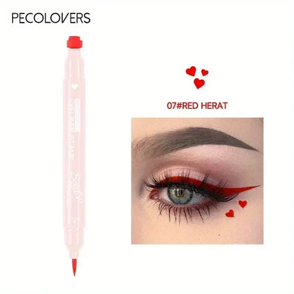 Stylo Eyeliner à Double tête, imperméable, adapté aux débutants, adapté au maquillage de noël, Halloween, saint-valentin, 1 pièce