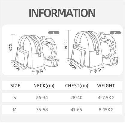 Sac à dos portable pour animaux de compagnie avec collier SFP, sacs à crottes, sacs de récompense, voyage en plein air, entraînement de chien, friandises pour chiots, poudres anale.
