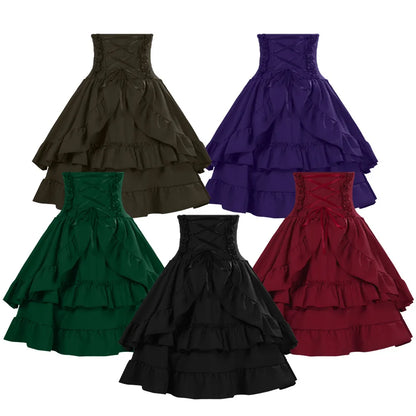 Victorian Costume with Renaissance Elements Dress Stylish Arrival European Multiple Layers Costume for Women Female Garment