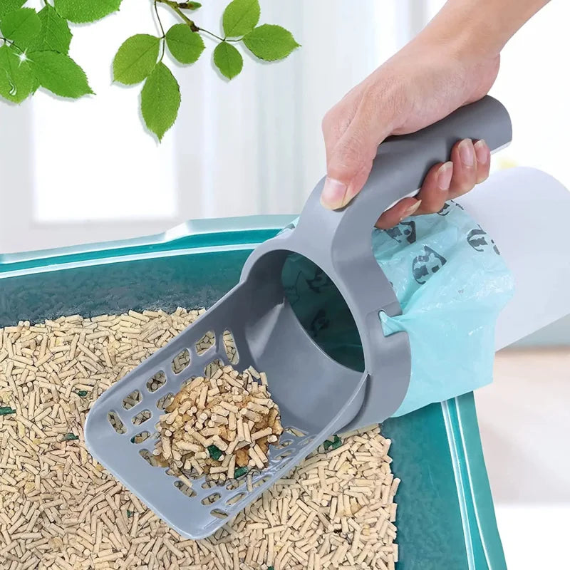 Fournitures pour chats, cuillère à litière avec recharge, outil de nettoyage réutilisable pour animaux de compagnie, nettoyeur de déchets de toilettes pour chats, bac à litière spécial