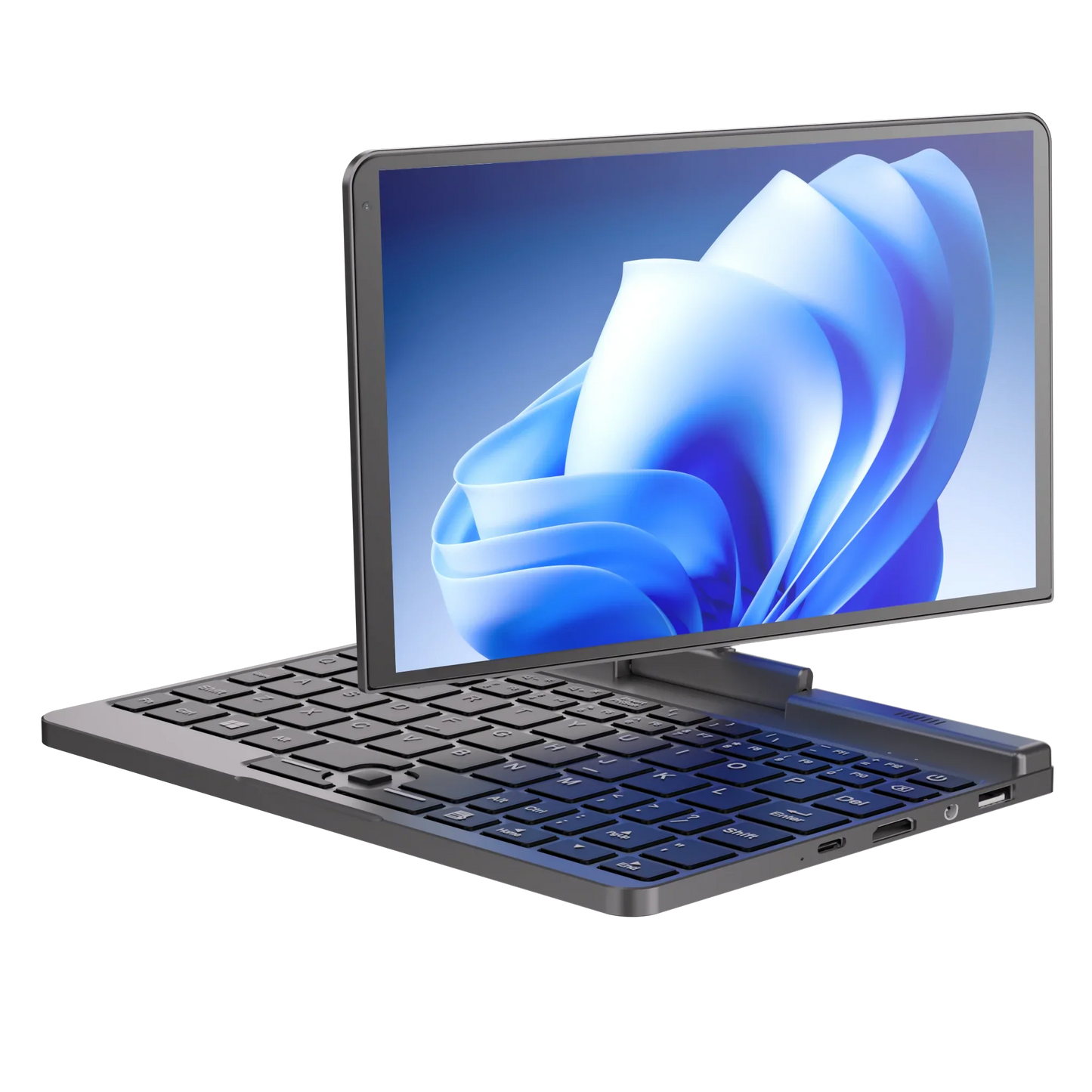 YSJMNPC 12th Gen Mini Laptop Intel N150 Quad Core 8 Inch Screen LPDDR5 12GB 4800MHz M.2 1TB Windows11Pro AX WiFi6 BT5.2 RJ45 LAN
