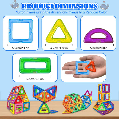 Blocs de construction magnétiques de taille moyenne, jeu de construction magnétique à monter soi-même, jeu de construction pour enfants, cadeau pour enfants, jouet cadeau d'anniversaire ou d'Halloween