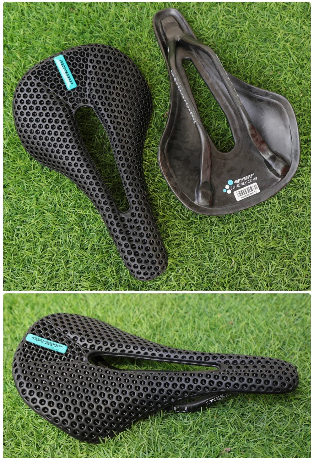 RYET vélo selle en carbone 3D selle imprimée 140mm 7x9mm Rail rond super léger route vtt course vélo siège selles coussin pièces