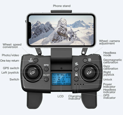 Drone L900 Pro 4K professionnel 5G GPS HD double caméra photographie sans balais pliable quadrirotor RC distance 1.2KM drones jouets