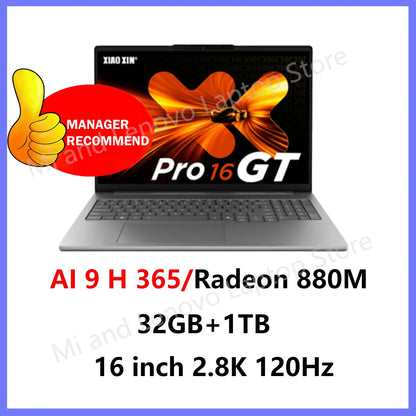 Lenovo Xiaoxin Pro 16 2025 GT AI 7 H 350/AI 9 H 365 16 pouces 32 Go 1 To 2.8K 120Hz OLED Gris