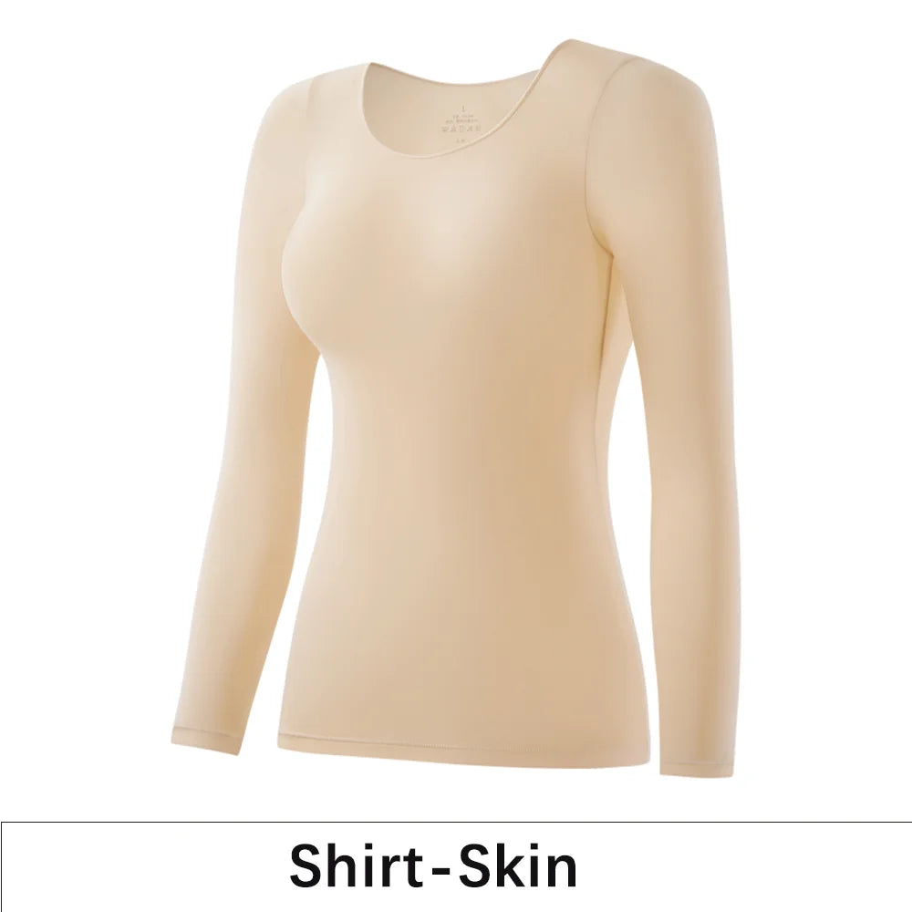 POKARLA 1 ensemble de sous-vêtements thermiques chauds intimes Sexy longs Johns femmes en forme de ensembles femme col moyen vêtements de mise en forme thermique