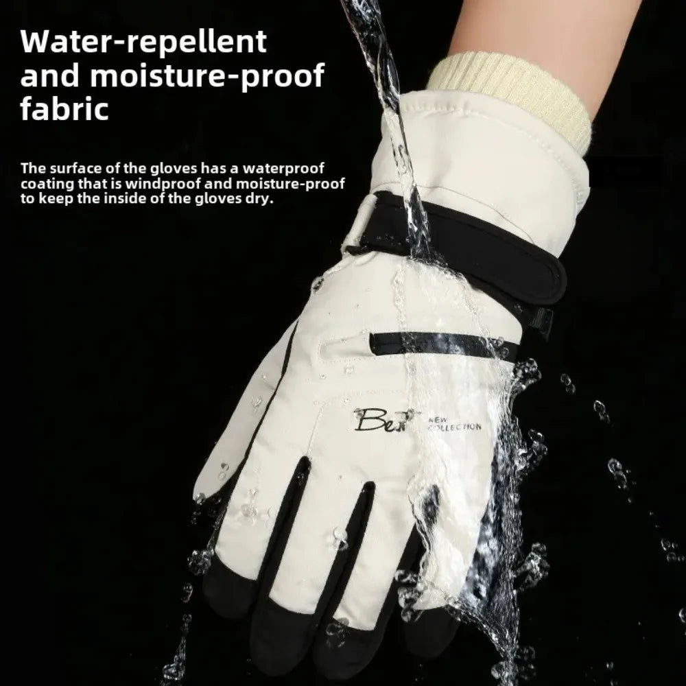 Gants de cyclisme d'hiver, antidérapants, au toucher, pour Ski, accessoires de Snowboard, poche étanche, chauds pour hommes et femmes
