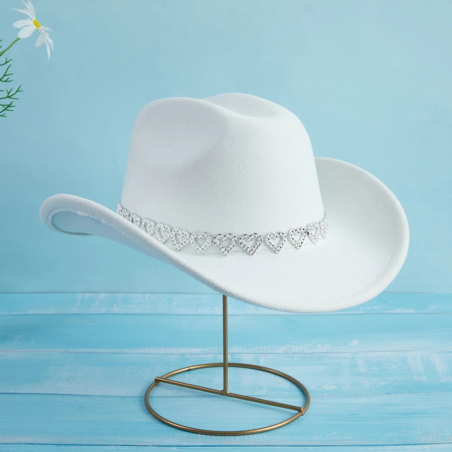 Chapeau de Cowgirl en strass pour femmes, Style occidental rétro, chapeau de soleil à large bord, casquettes de fête à thème
