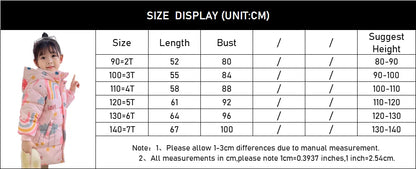 New Girls Boys Down Jacket Winter Coats Children Clothes Hooded Windbreaker Coat For Kids 2-7 Years Cotton Warm Outerwear
