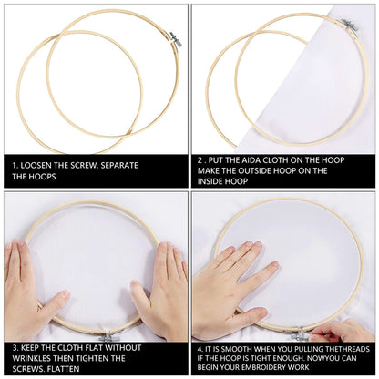 DIY Embroidery Stitch Practice Kit Handmade Embroidery Starter for Beginner Hand Stitch Embroidery Skill Techniques
