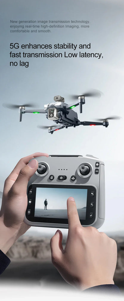 K18 Max RC Drone 8K double caméra sans brosse GPS 5G évitement d'obstacles pliable télécommande UAV grand écran quadrirotor VS K19