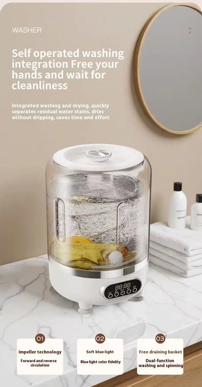 Portable Mini Washing Machine With High Speed Spin Dryer Energy Saving And Multifunctional For Camping Travel Dormitory Use