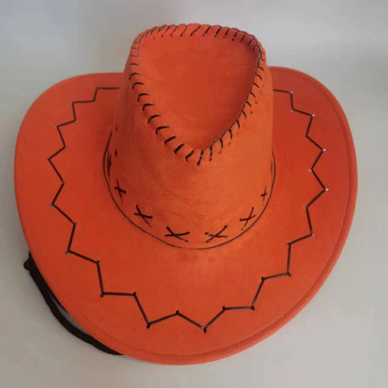 Men's and Women's Suede Cowboy Hat, Fashionable Unisex Cap