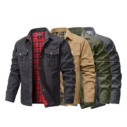 Vestes pour hommes, printemps, chemise doublée en flanelle, manteau, veste décontractée à boutons-pression, style cowboy occidental, haut de haute qualité, taille US