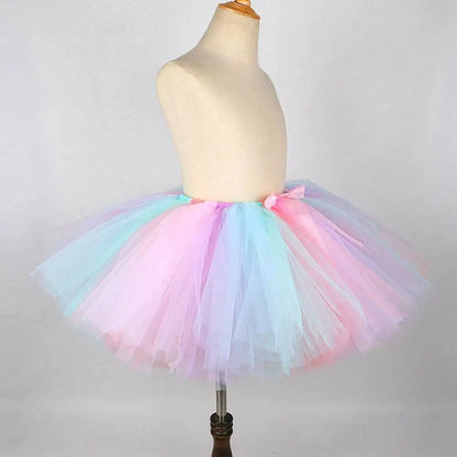 Tenue Jupe Tutu Licorne Bébé Filles pour Fête d'Anniversaire Enfants Jupes en Tulle Ensemble Costumes Noël Halloween avec Ailes