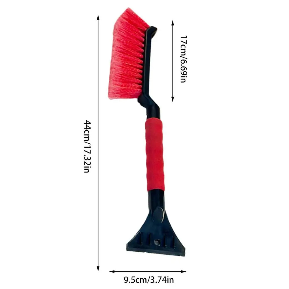 2-en-1 Grattoirs à glace pour pare-brise de voiture, grattoir à neige et brosse, poignée ergonomique en mousse, déneigeur pour le nettoyage hivernal des voitures