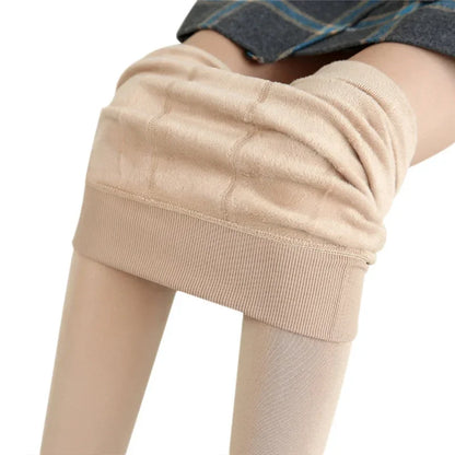 Femmes hiver Leggings chaud Leggins taille haute couleur unie velours femmes épaissi velours Leggings décontracté extensible Leggings