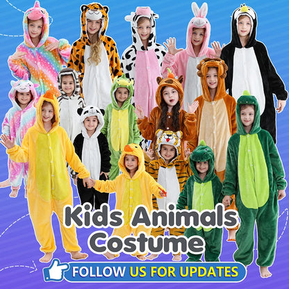 MICHLEY – Combinaison à capuche en flanelle motif Capybara pour enfant, pyjama, grenouillère, déguisement pour Halloween, pour garçon et fille